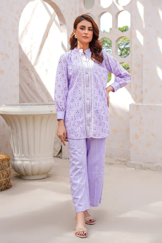 Picture of <!--bkx-->Emeralds - Embroidered Lawn Festive Pret - Lilac - Available at Raja Sahib