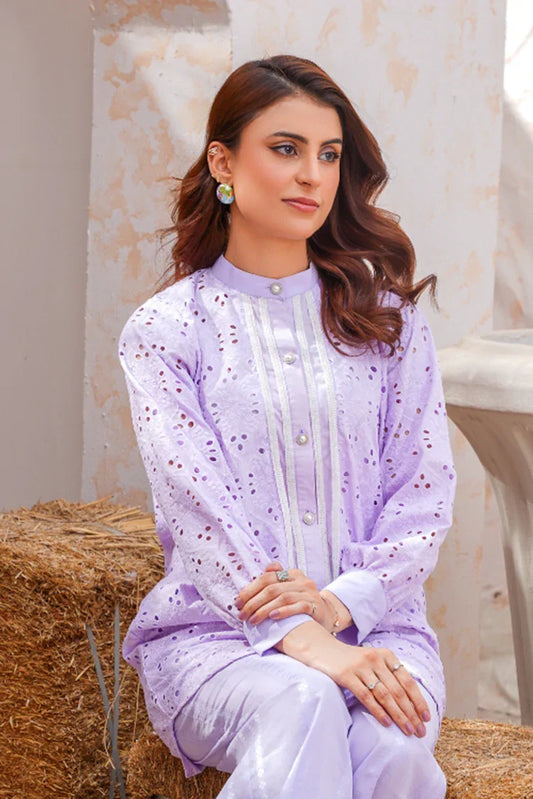 Picture of <!--bkx-->Emeralds - Embroidered Lawn Festive Pret - Lilac - Available at Raja Sahib