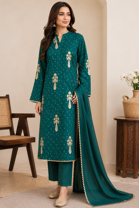 Maahe Studio - Premium Raw Silk - 3 Piece