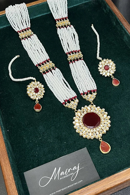 Mairaj Accessories - Farida Maroon Mala