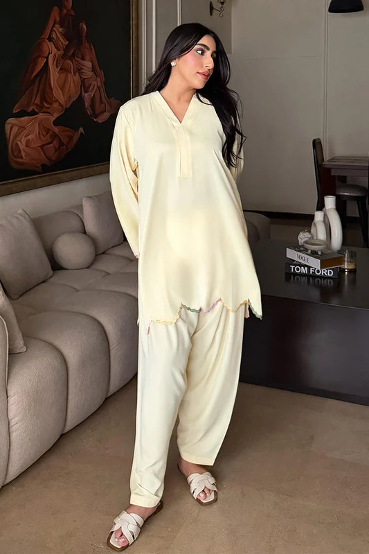Manahils - Butter Yellow Co-Ord Set