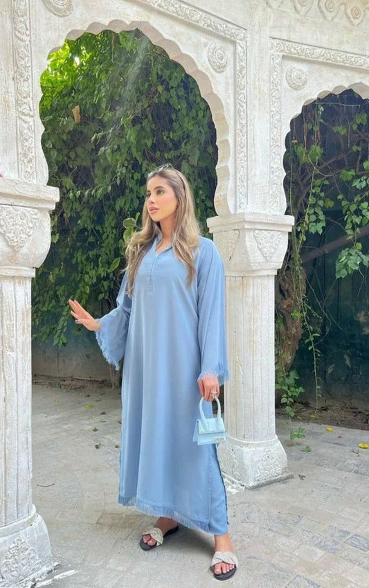 Picture of Manahils - Threaded Love Ice Blue - Available at Raja Sahib