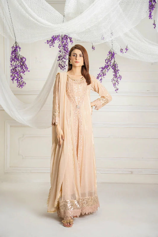 Picture of <!--atk-->Manahils - Kurti-B-005-Peach - Available at Raja Sahib