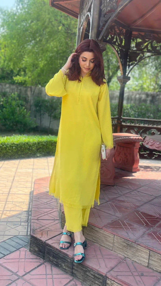 Picture of Manahils - Threaded Love Yellow - Available at Raja Sahib