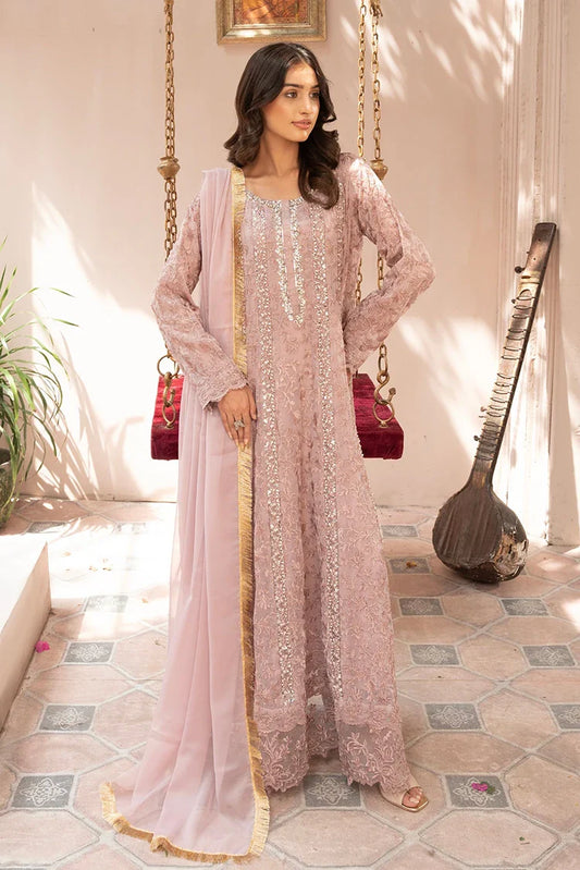 Manahils - Rang Nirala Collection - K-169-Tea Rose Pink
