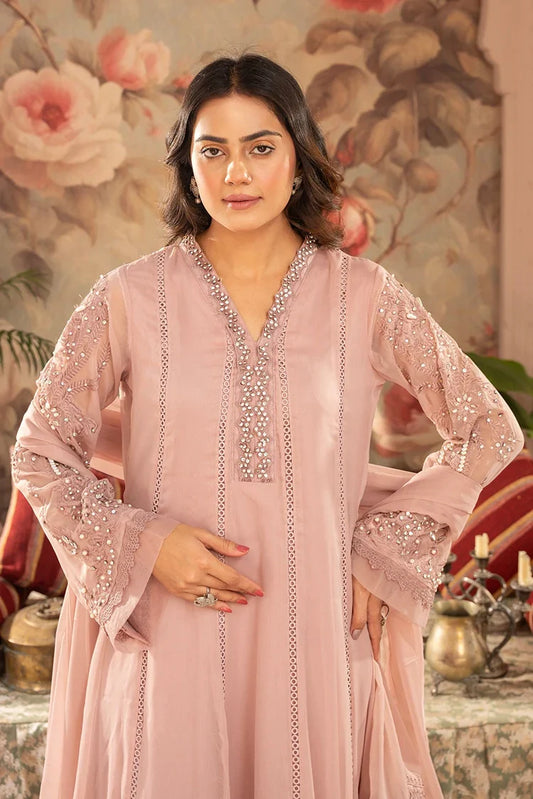 Manahils - Rang Nirala Collection - K-165-Tea Rose Pink