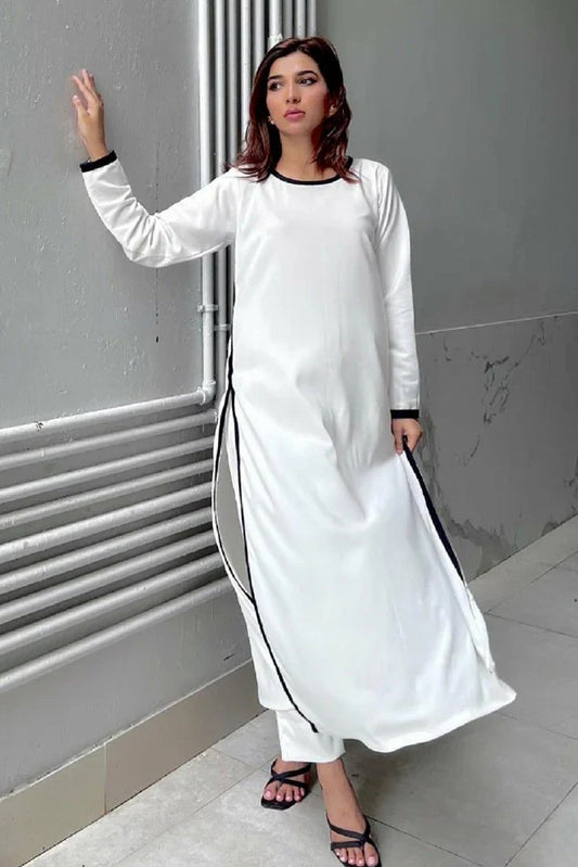 Manahils - White Basic Two Pc