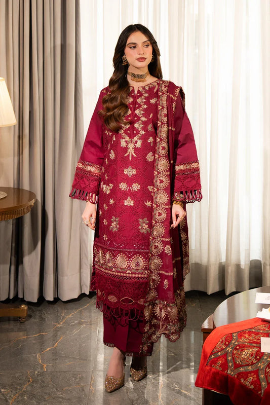Meerak - Emboidered Lawn - Blush