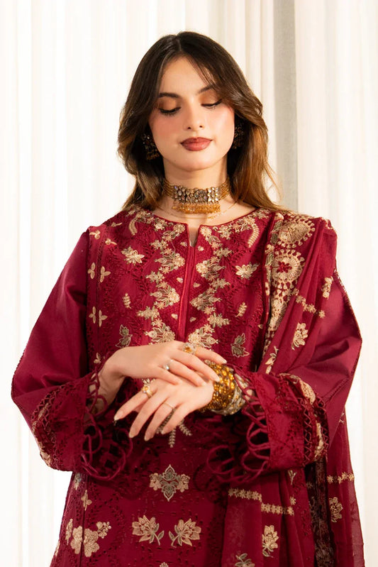 Meerak - Emboidered Lawn - Blush