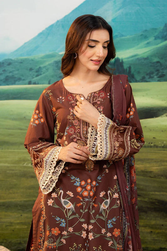 Meerak - Embroidered Lawn - Rustic