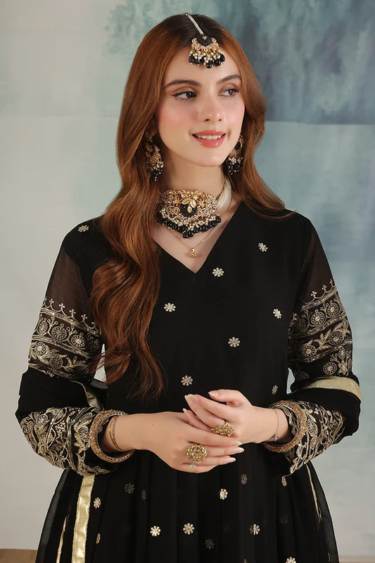 Alsiyaab - Adaa e Khaas - 3 Piece - Miraal - Black