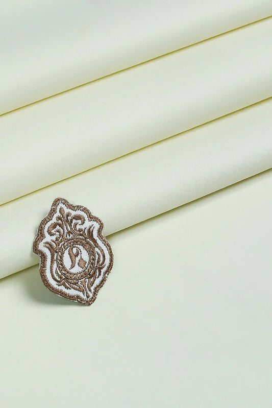 Fabrich - Mizaaj Latha Unstitch Fabric - Cream