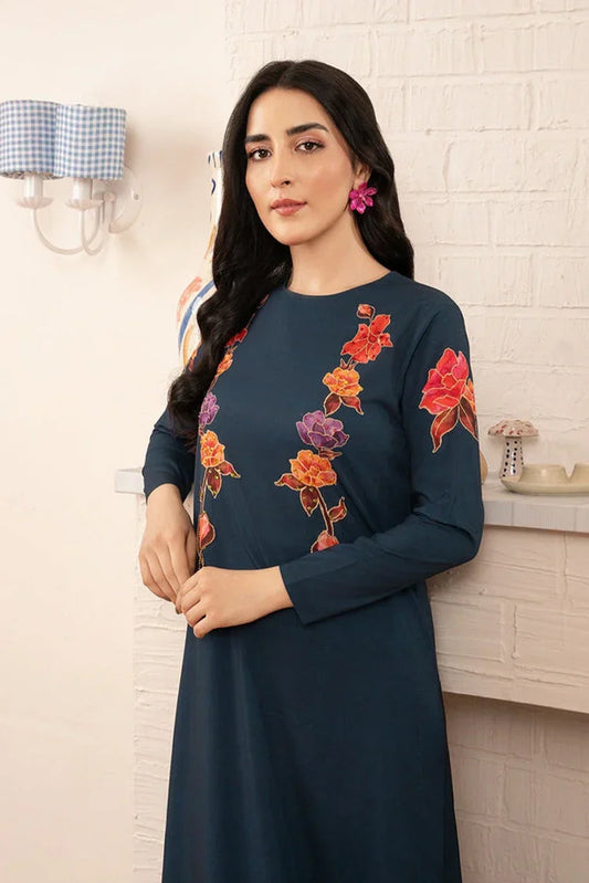 Picture of <!--bvu-->Stitch Vibes - Morganite RTW Collection - 2 PC - Dark Navy Dress - Available at Raja Sahib