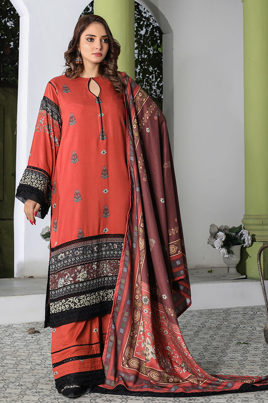 Picture of <!--abo-->Meerak - Runge e Zamistan - 3 Pc - Gulab Posh - Available at Raja Sahib