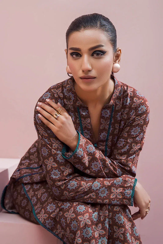 Meerak - Slub Linen 2 PC Unstitched Collection - Kacho