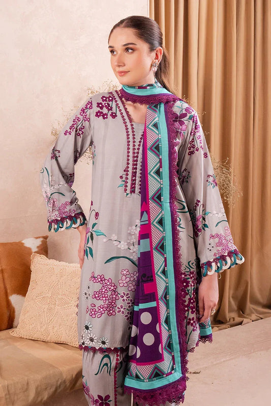 Picture of Meerak - Fiore Unstitched Collection - Dove - Available at Raja Sahib