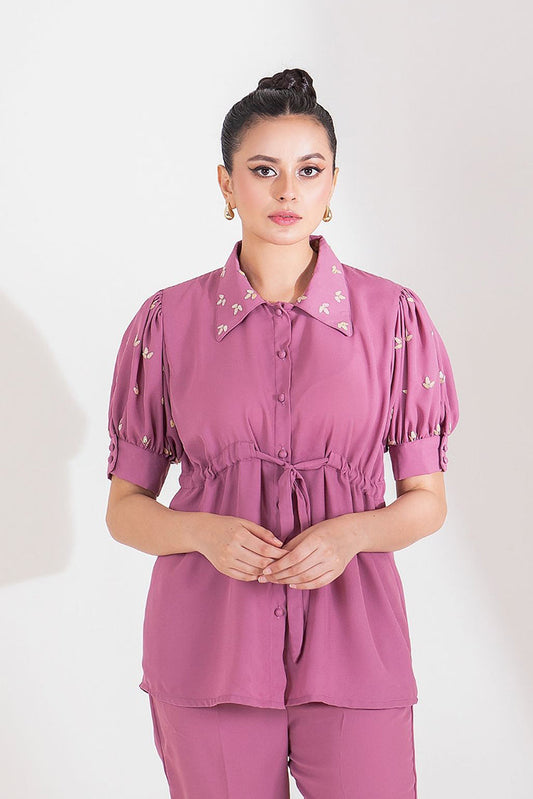 Picture of <!--mt-->The Slay Wear - Co-ord Set - Muted Pink Set - Available at Raja Sahib