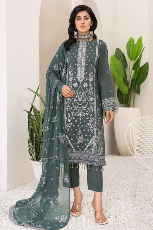 Picture of <!--bth-->Kleren - Mehr o Maah Embroidered Slub Karandi Collection - M-15 - Available at Raja Sahib