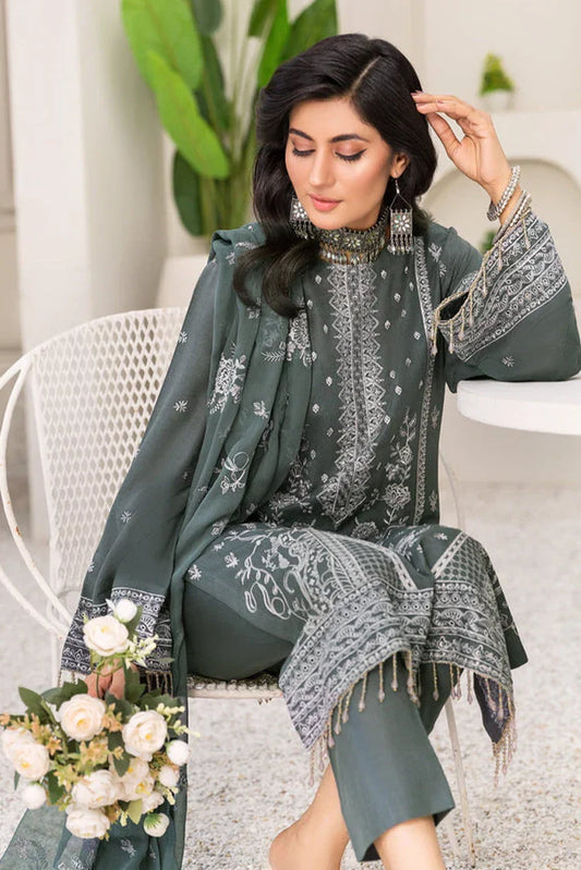 Picture of <!--bth-->Kleren - Mehr o Maah Embroidered Slub Karandi Collection - M-15 - Available at Raja Sahib