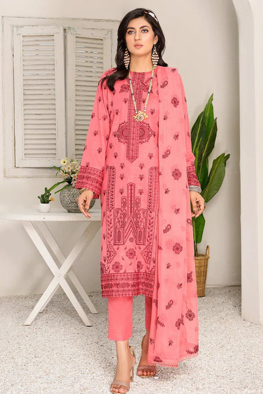 Picture of <!--btg-->Kleren - Mehr o Maah Embroidered Slub Karandi Collection - M-18 - Available at Raja Sahib
