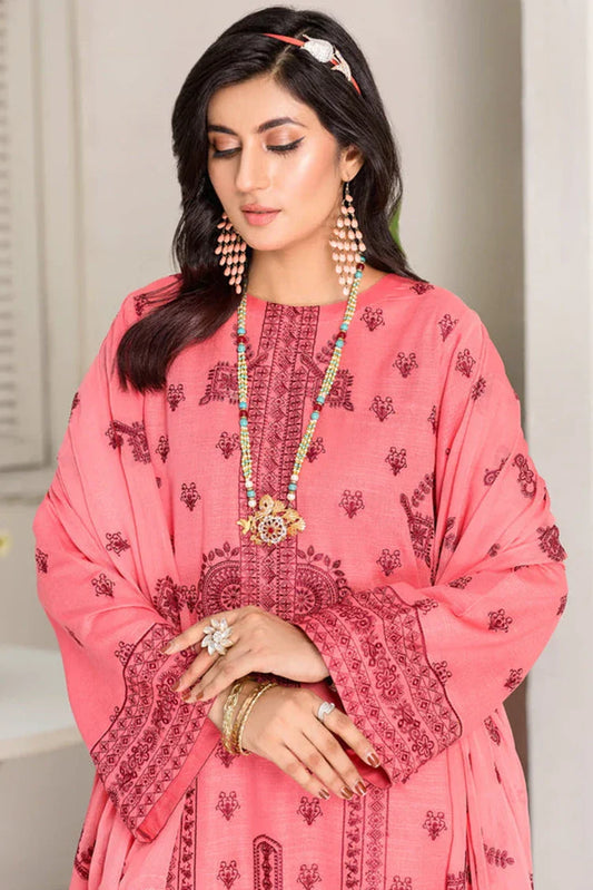 Picture of <!--btg-->Kleren - Mehr o Maah Embroidered Slub Karandi Collection - M-18 - Available at Raja Sahib