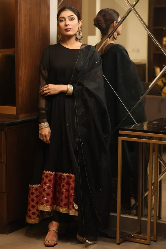 Picture of <!--jw-->Emeralds - Embroidered Chiffon Festive Pret - Midnight - Available at Raja Sahib