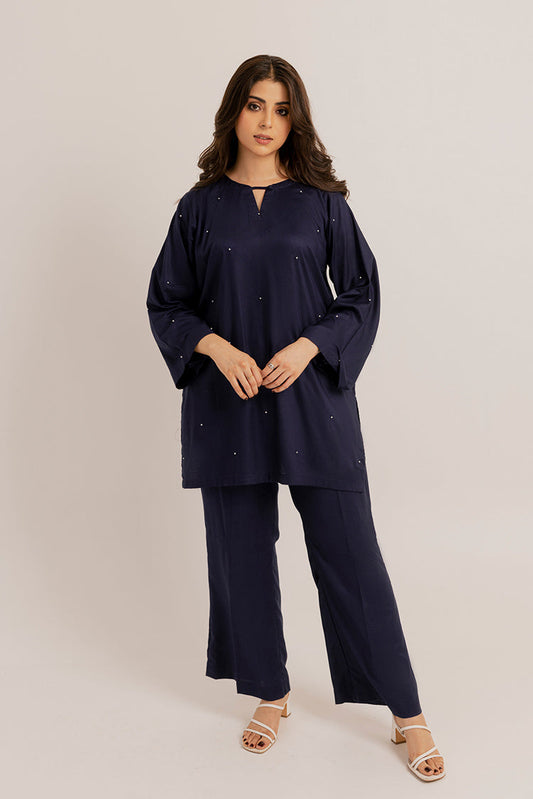 Picture of <!--ace-->The Slay Wear - Basic Stitched - Navy Pearl Set - Available at Raja Sahib