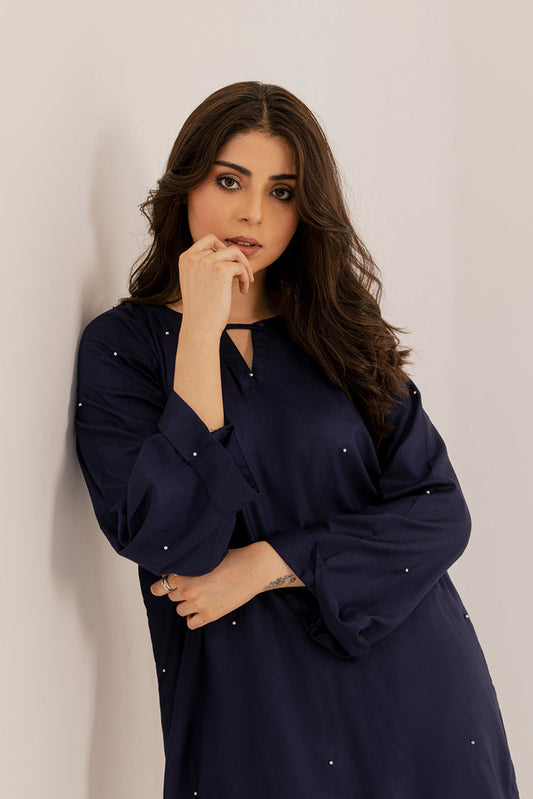 Picture of <!--ace-->The Slay Wear - Basic Stitched - Navy Pearl Set - Available at Raja Sahib