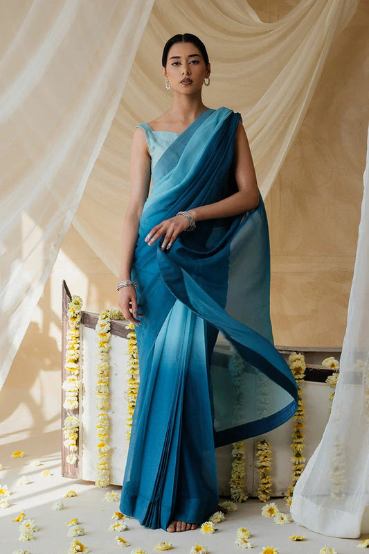 Nooran's - Renee Saree Collection - Elegant Blue