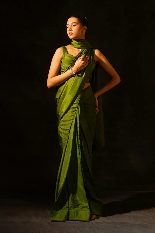 Nooran's - Renee Saree Collection - Vibrant Green