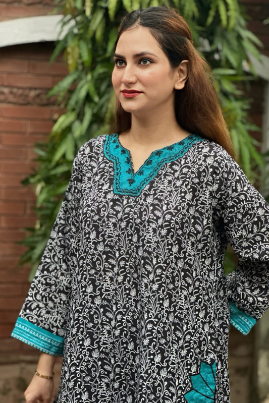 Damask - Embroidered Winter Pret Collecion - 2 PC - Orchid