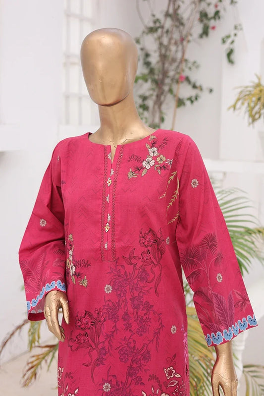 Suntex Fabrics - 2 Piece - Printed Lawn Suit - Magenta