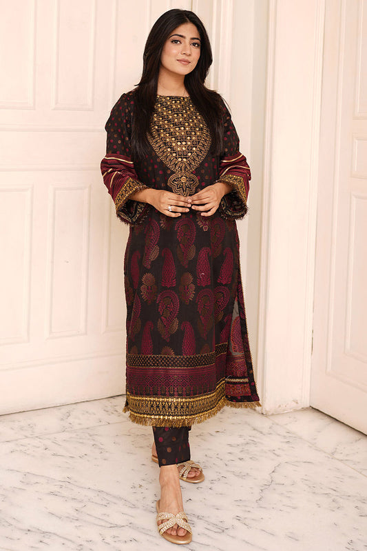 Embroidered Jacquard Suit P1087 - 2 Piece