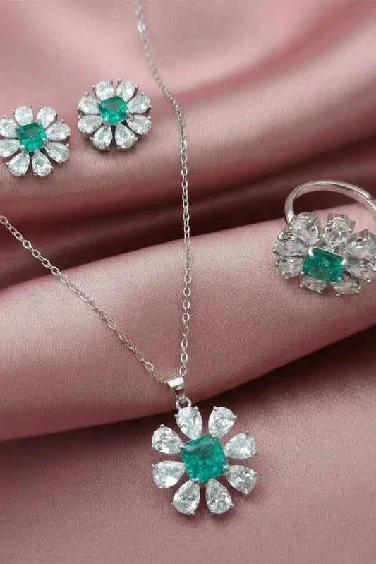 Pastels - Daisy Dream Set; Earrings, Necklace & Ring - S028