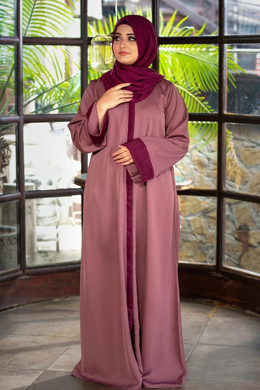 Malbus - Plain - Abaya - Mauve