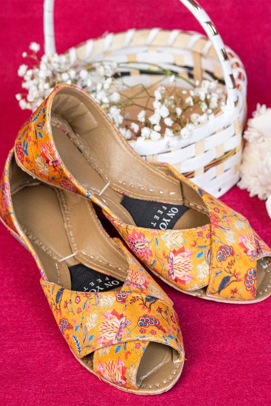 Picture of <!--bnq-->On Your Feets - Naubahar Collection - Golden Bloom - Available at Raja Sahib