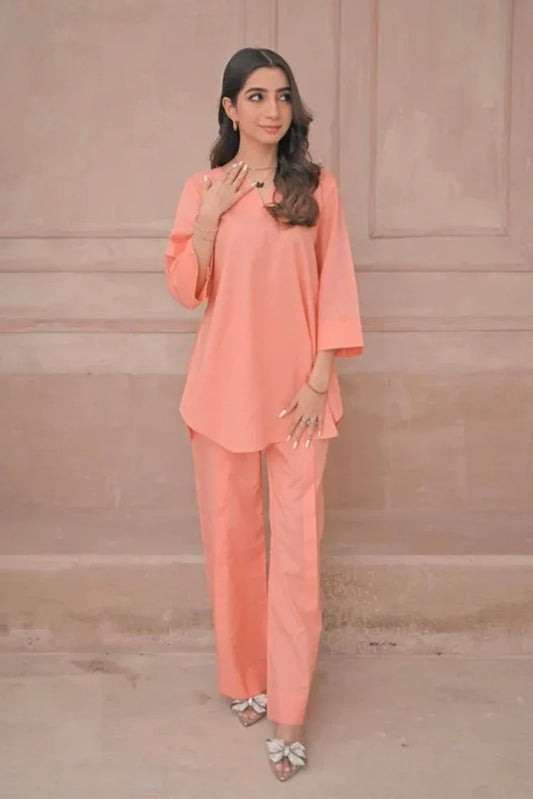 Zauk - Summer Basics - 2 Piece - Peach