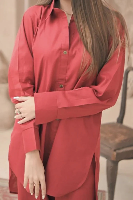 Zauk - Summer Basics - 2 Piece - Reddish Maroon