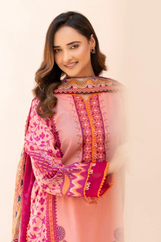 3-PC Unstitched Printed Lawn Suit