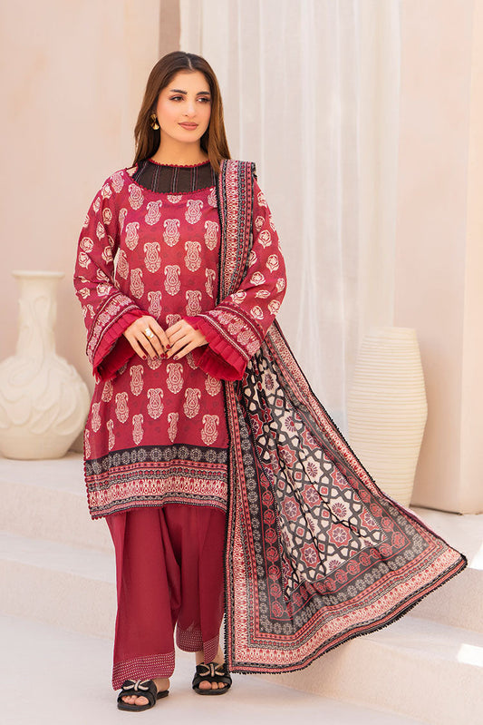 Ellena - 3-PC Unstitched Printed Lawn Suit