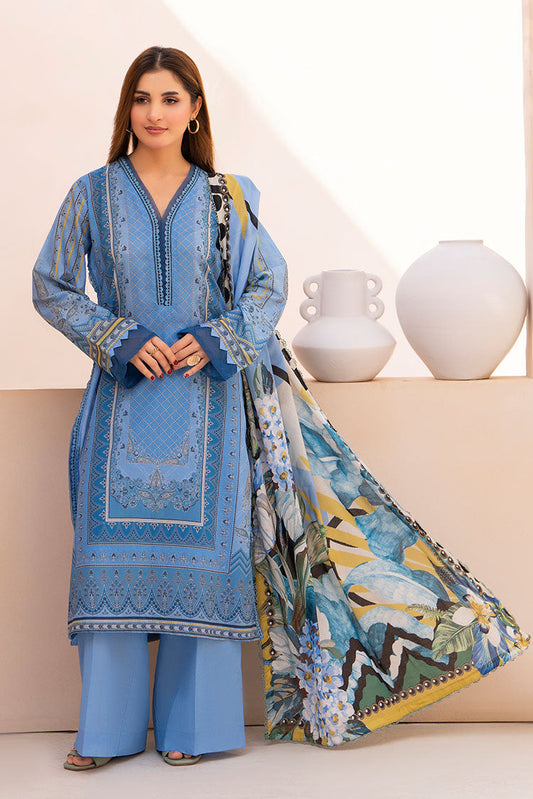 Ellena - 3-PC Unstitched Printed Lawn Suit