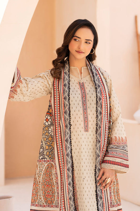 Ellena - 3-PC Unstitched Printed Lawn Suit