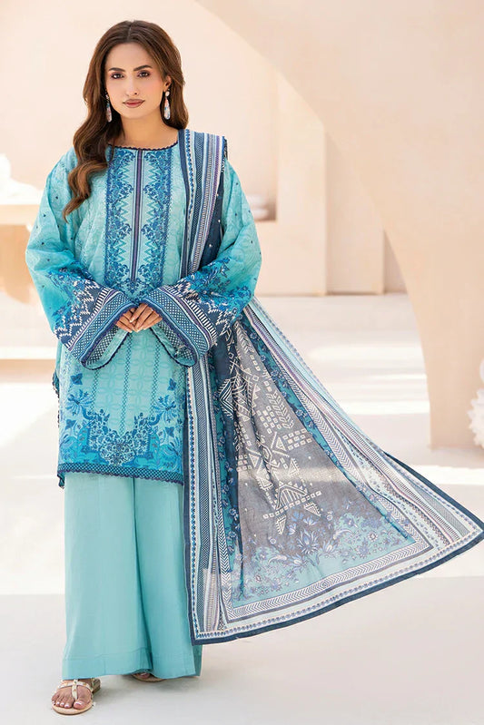 3-PC Unstitched Printed Lawn Suit