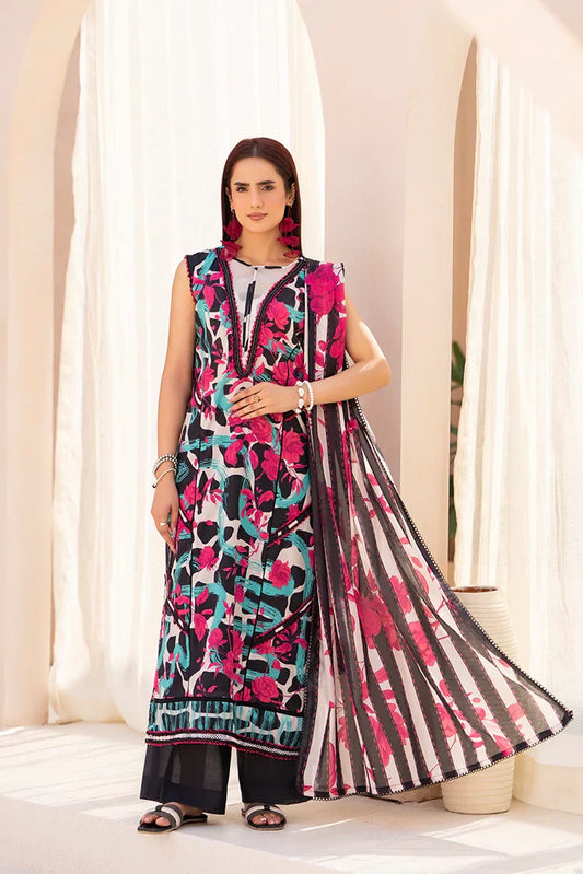 3-PC Unstitched Printed Lawn Suit