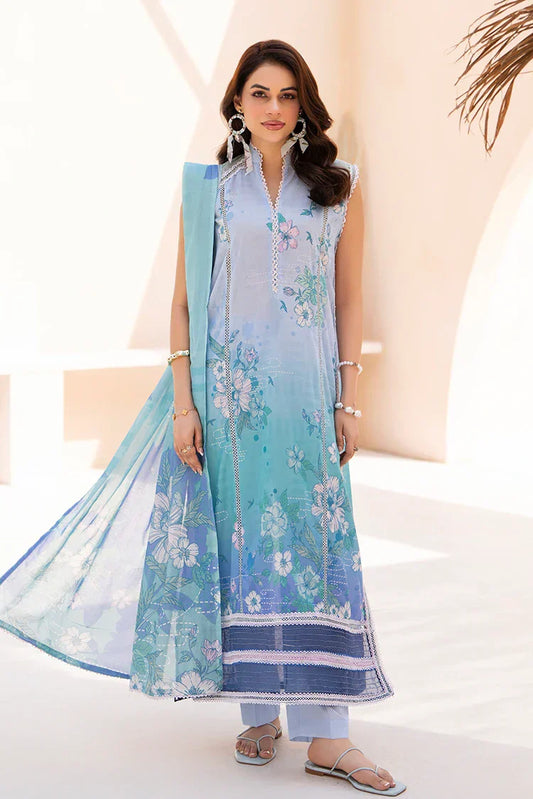3-PC Unstitched Printed Lawn Suit