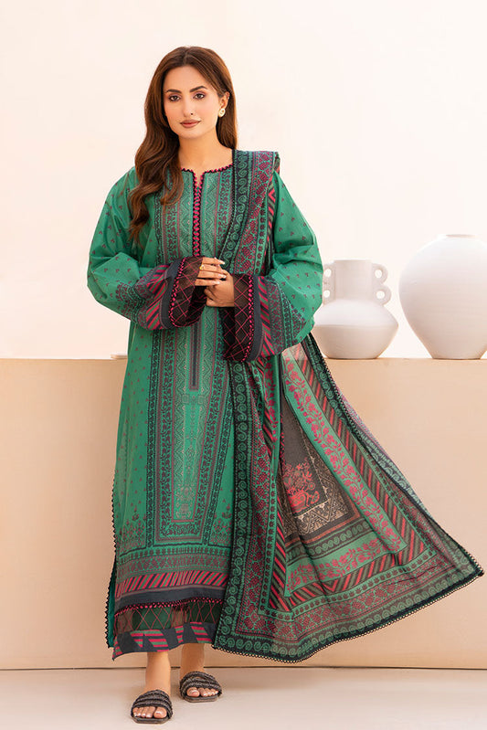 Ellena - 3-PC Unstitched Printed Lawn Suit