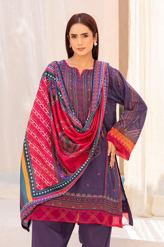 Ellena - 3-PC Unstitched Printed Lawn Suit