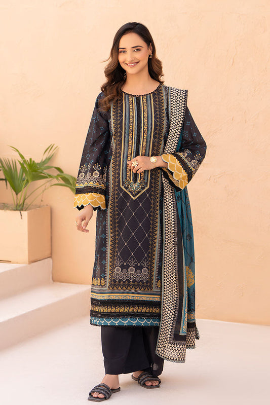 Ellena - 3-PC Unstitched Printed Lawn Suit