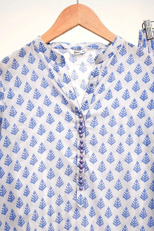 6Teen - 2 Piece - Blue Printed Lawn Coord Set