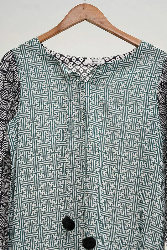 6Teen - 3 Piece - Green Geometric Print